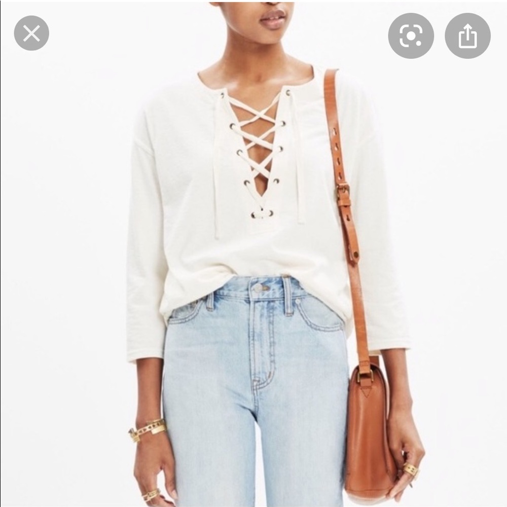 Madewell Libra Lace-Up Tee - Picture 10 of 10